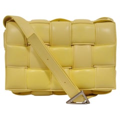 Bottega Veneta Padded Cassette Crossbody Bag Yellow Intrecciato Leather