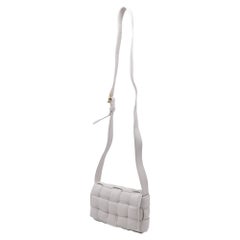 Bottega Veneta Padded Cassette Shoulder Bag in White Leather