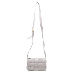 Bottega Veneta Padded Cassette Shoulder Bag in White Leather