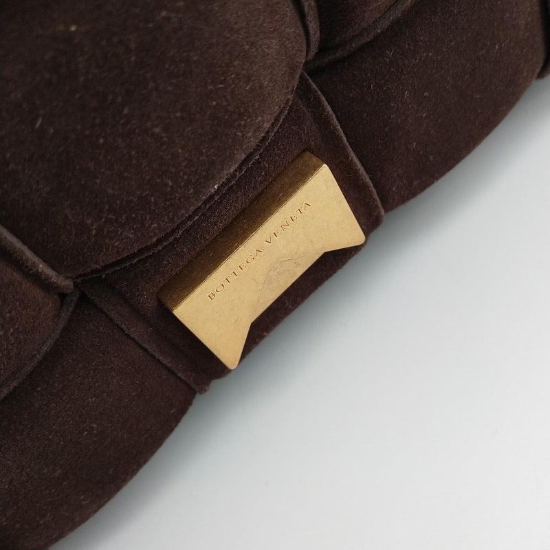 Bottega Veneta Padded Cassette Suede Leather Dark Brown Tan For Sale 5