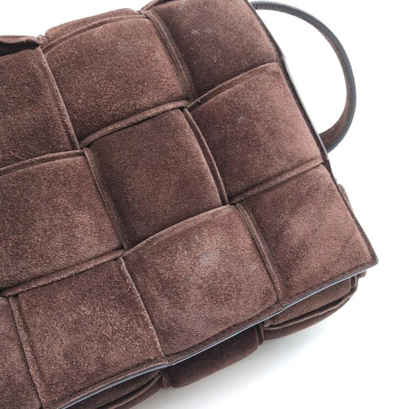 Bottega Veneta Padded Cassette Suede Leather Dark Brown Tan For Sale 8