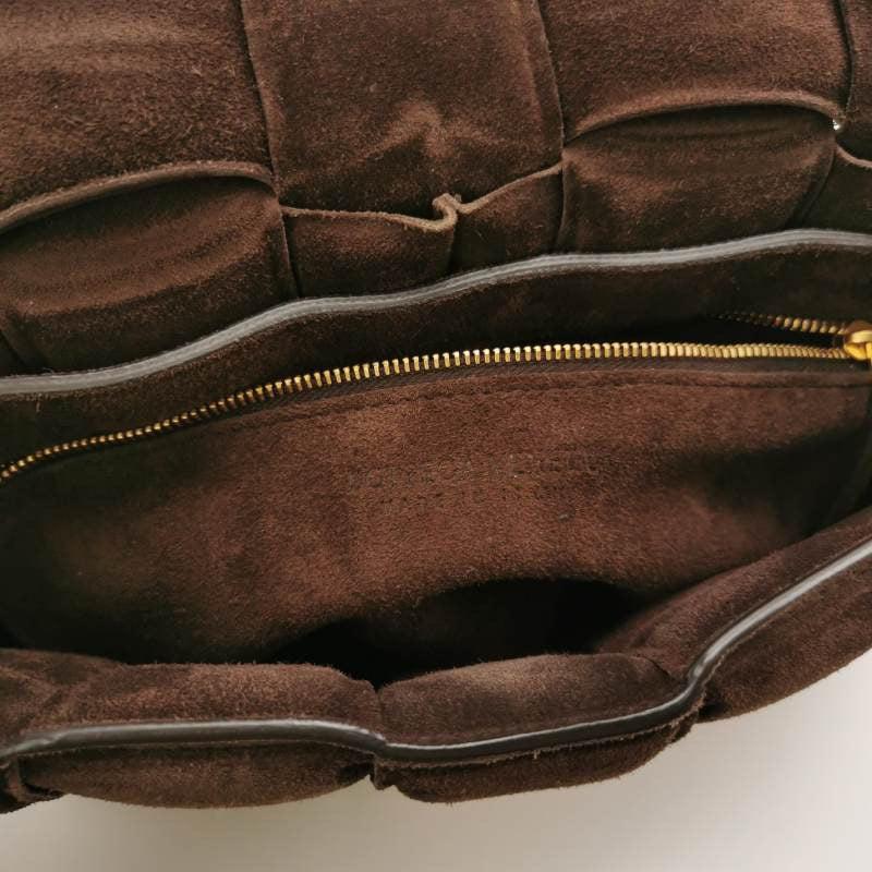 Bottega Veneta Padded Cassette Suede Leather Dark Brown Tan For Sale 3