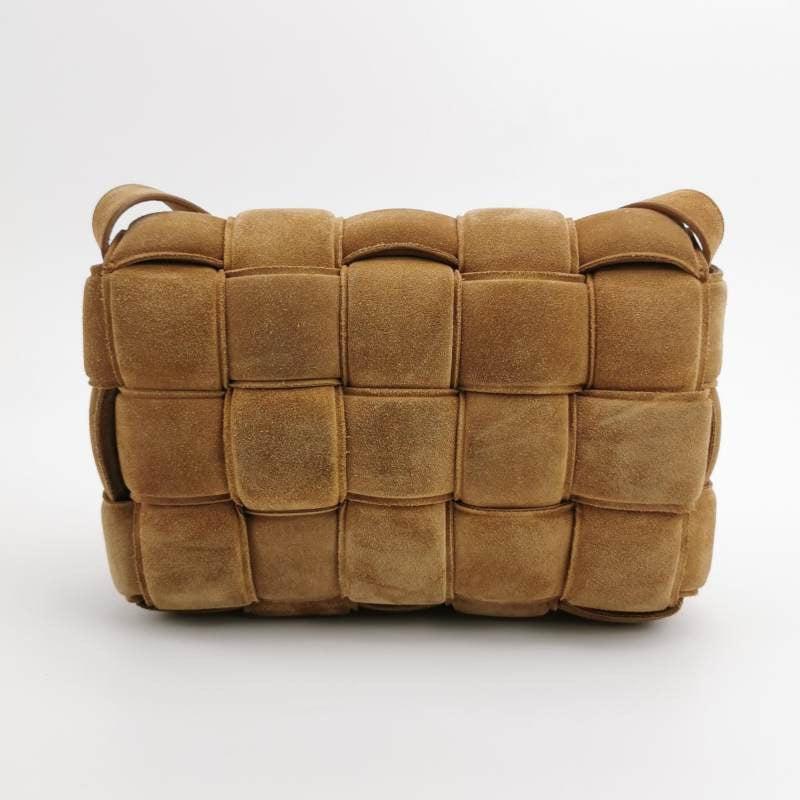 Women's Bottega Veneta Padded Cassette Suede Leather Light Brown Beige