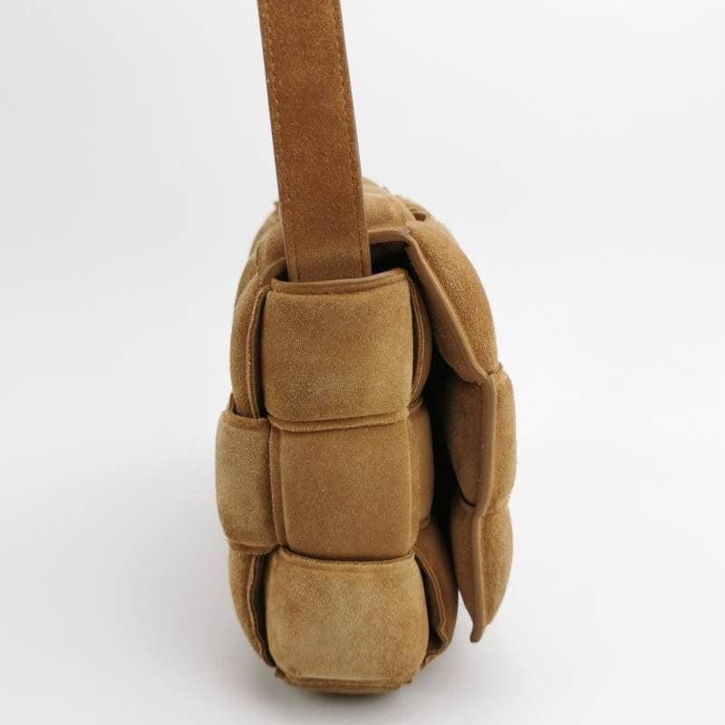 Bottega Veneta Padded Cassette Suede Leather Light Brown Beige For Sale 1