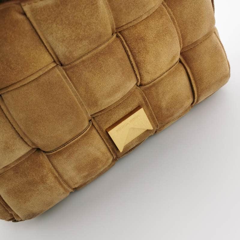 Bottega Veneta Padded Cassette Suede Leather Light Brown Beige 2