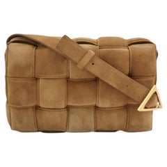 Bottega Veneta Padded Cassette Suede Leather Light Brown Beige