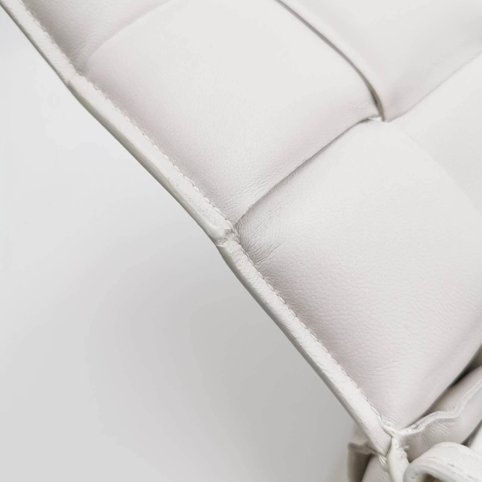 Bottega Veneta Padded Cassette White Leather Crossbody Bag 7