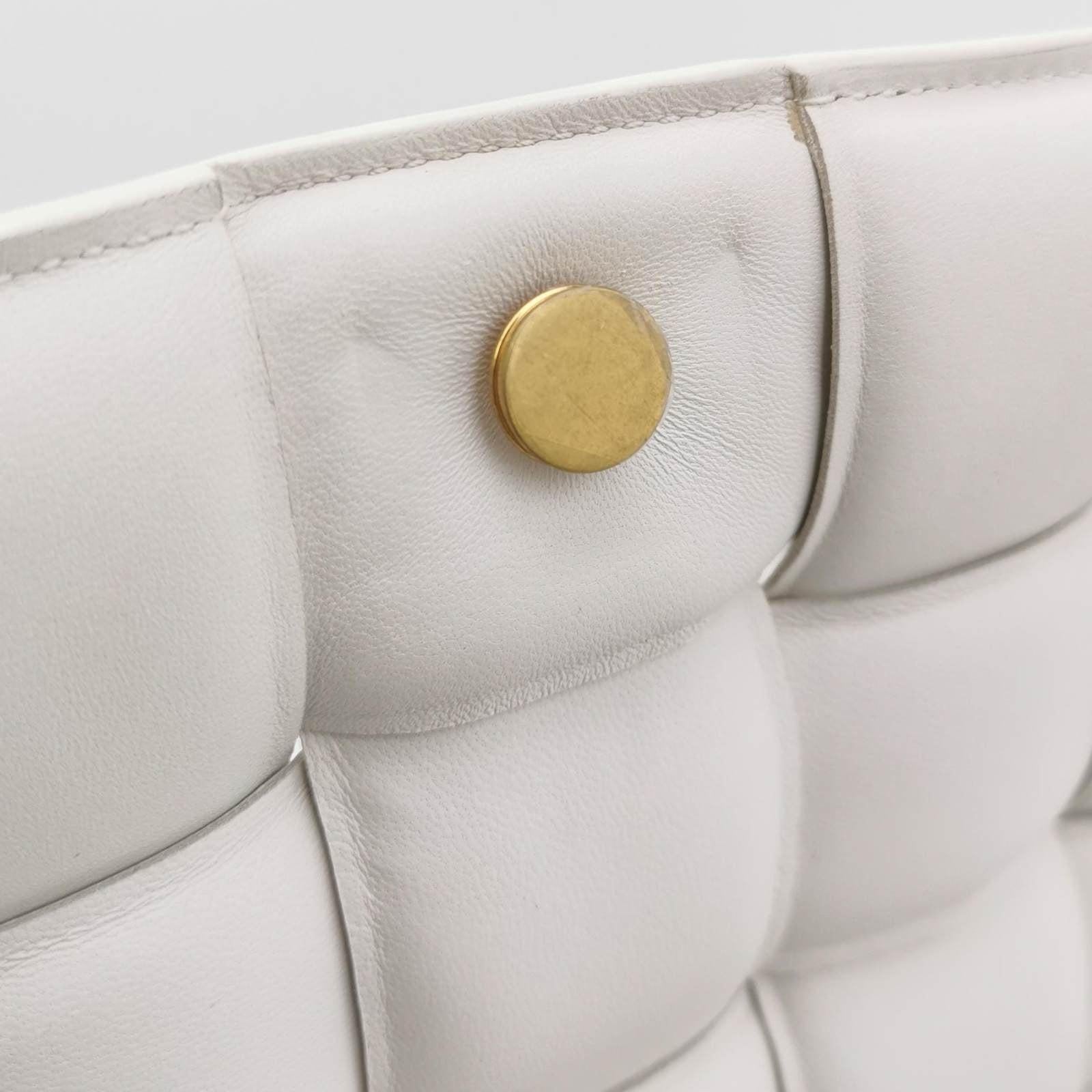 Bottega Veneta Padded Cassette White Leather Crossbody Bag 1