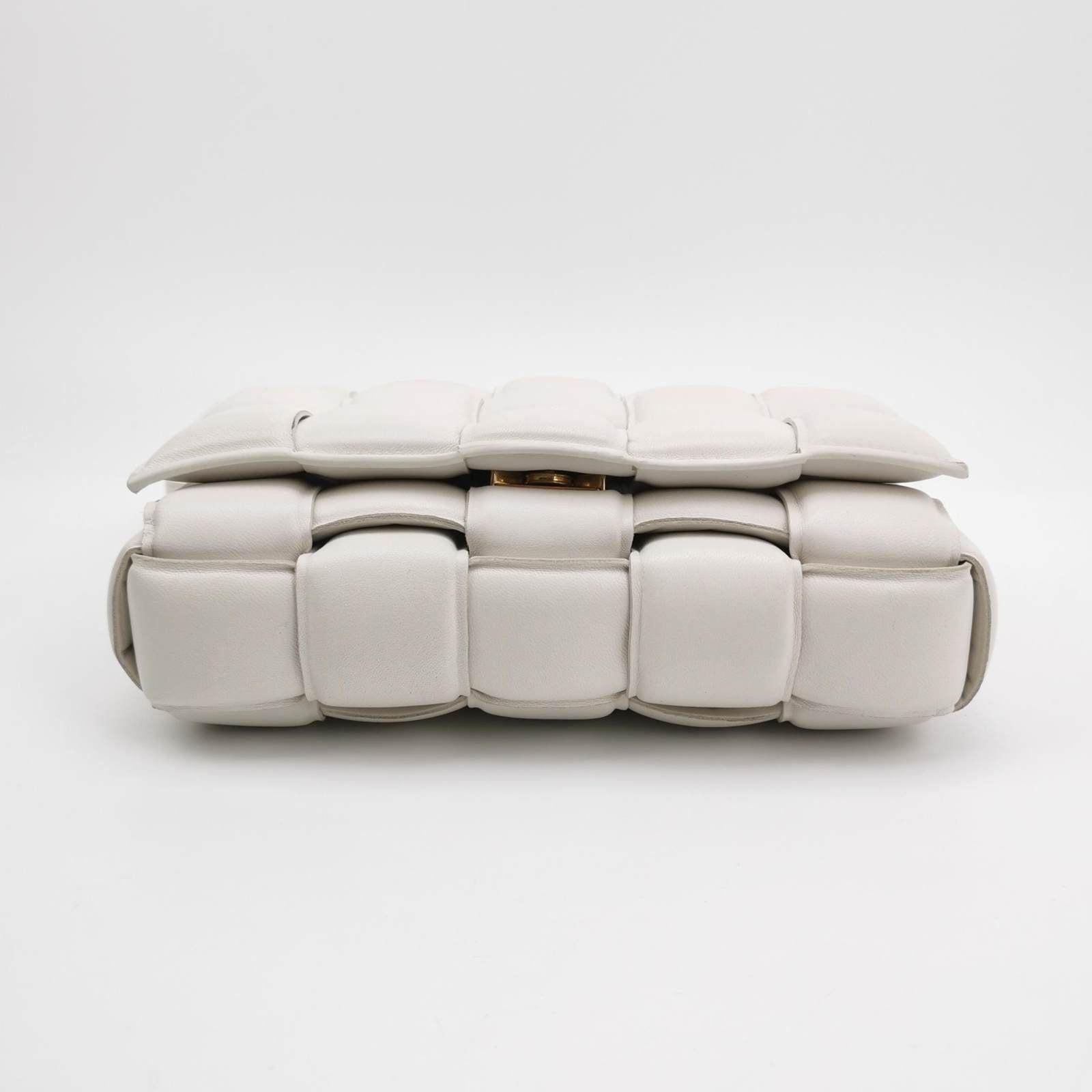 Bottega Veneta Padded Cassette White Leather Crossbody Bag 4