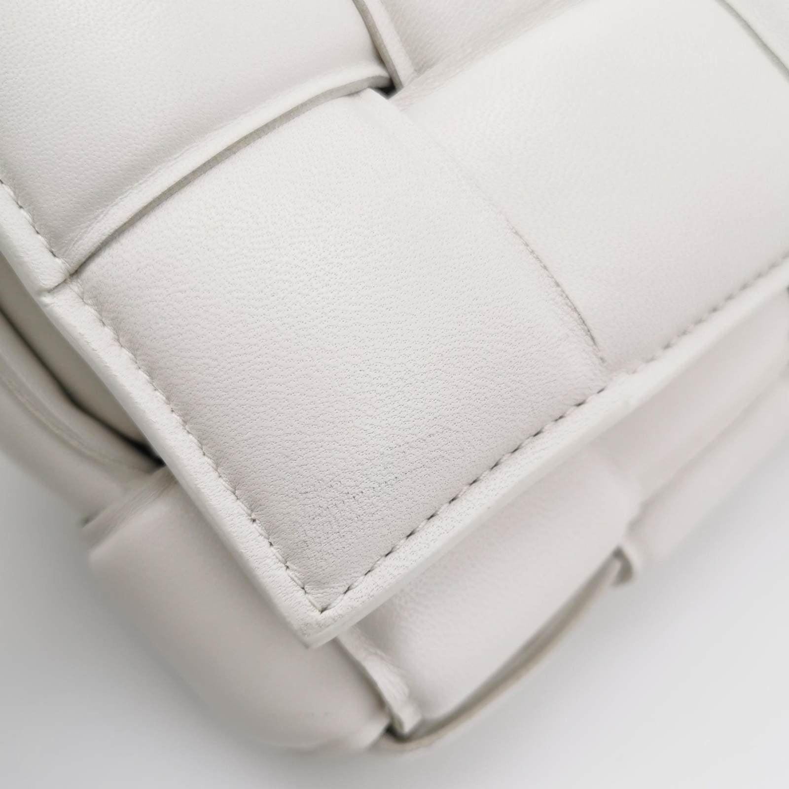 Bottega Veneta Padded Cassette White Leather Crossbody Bag 5