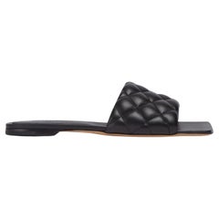 Bottega Veneta Padded Flat Sandal in Black Sz 37.5