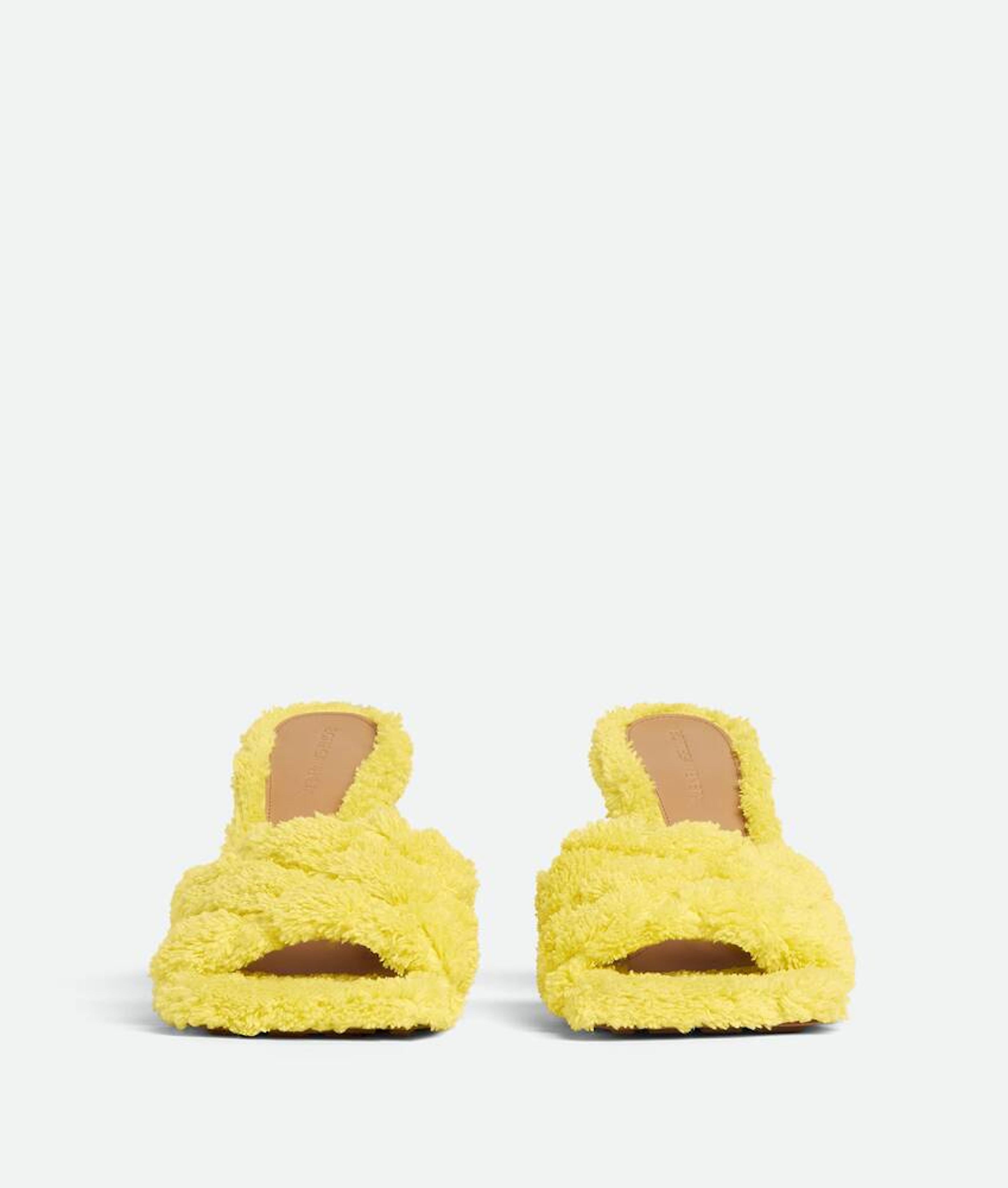 Yellow Bottega Veneta Padded Sponge Sandal in Sherbert Sz 37.5 For Sale
