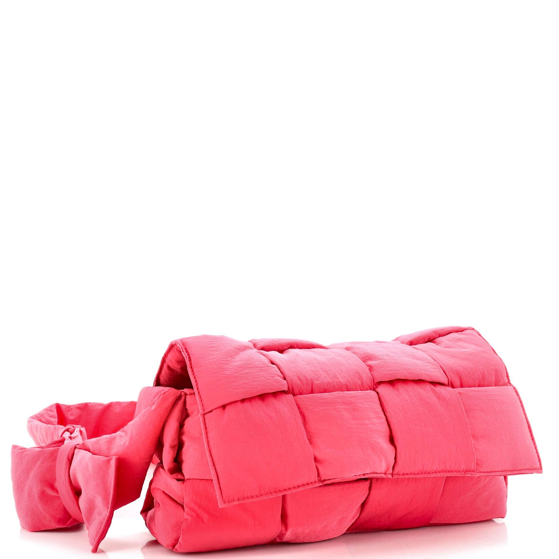 Bottega Veneta Padded Tech Cassette Crossbody Bag Intrecciato Nylon In Good Condition For Sale In NY, NY