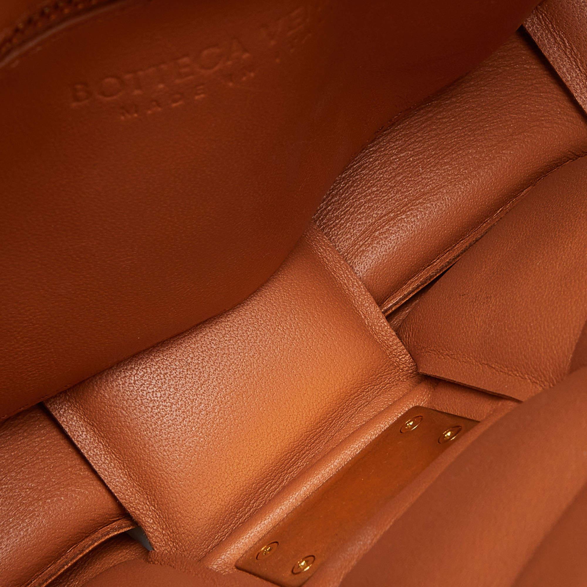 Bottega Veneta Pale Orange Leather Chain Cassette Top Handle Bag 6