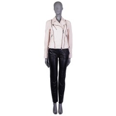 BOTTEGA VENETA pale pink leather BIKER Jacket 40 S