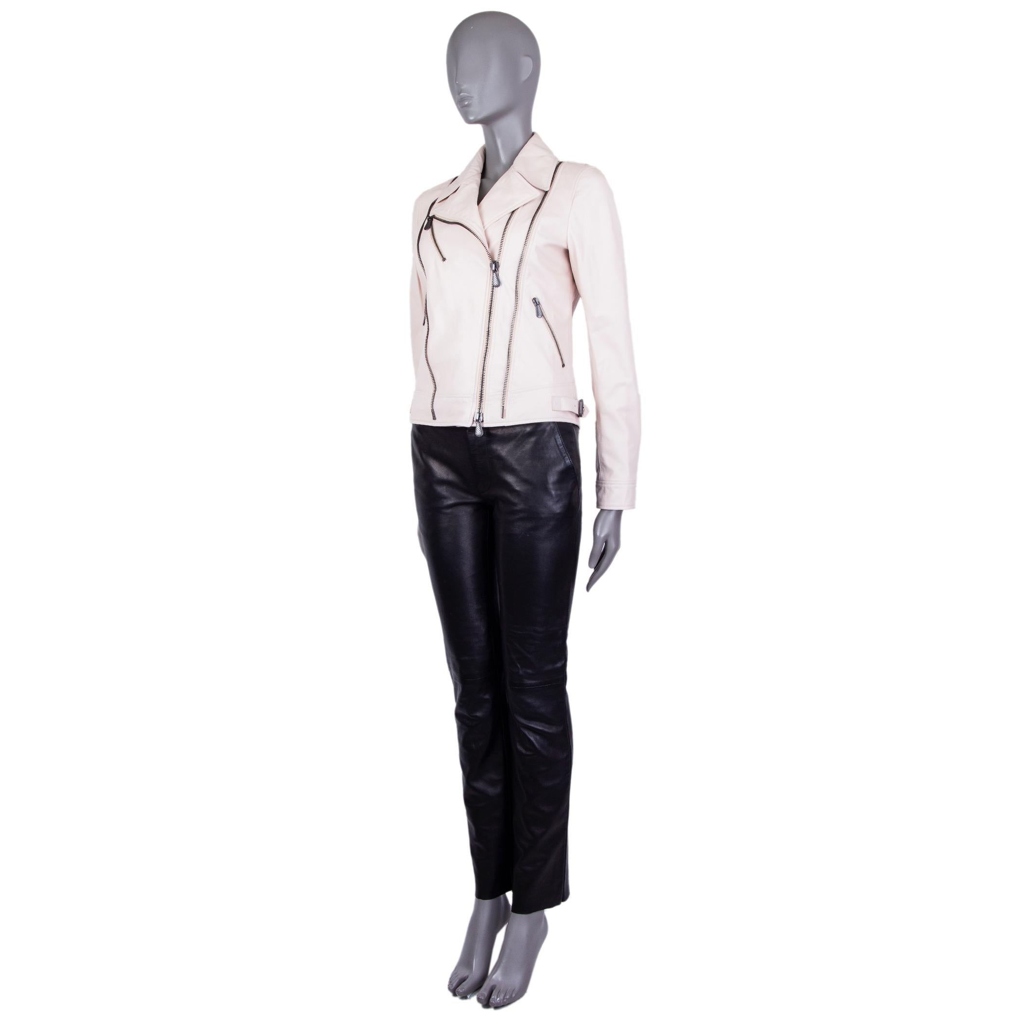 pale pink leather jacket