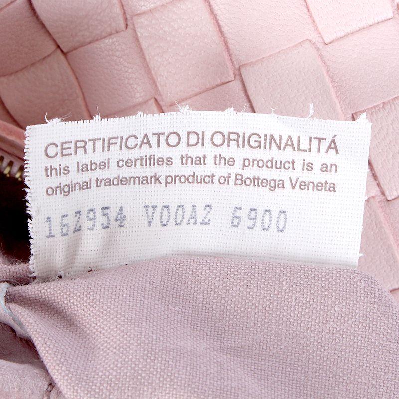 Women's BOTTEGA VENETA pale pink leather INTRECCIATO FLAP Shoulder Bag