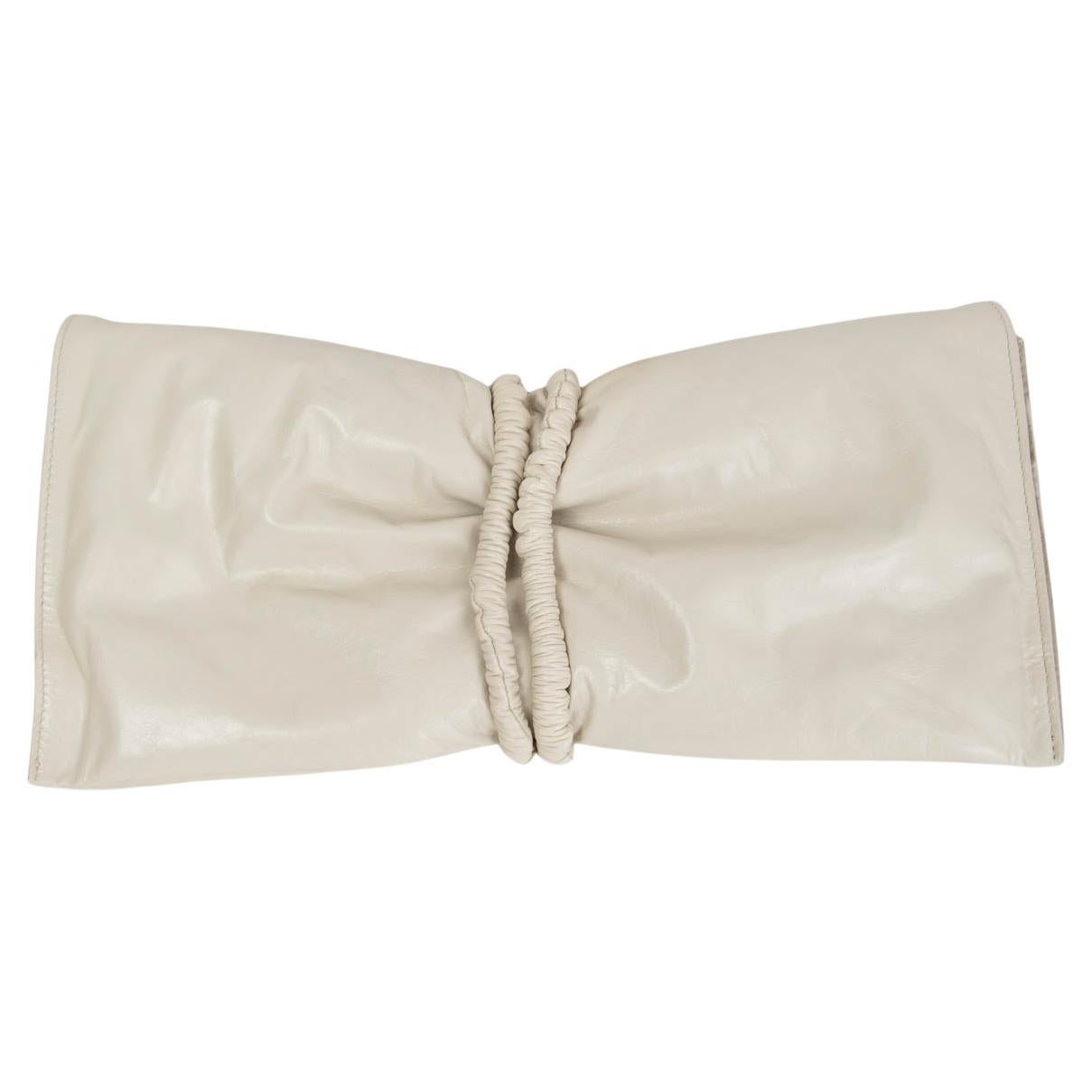 BOTTEGA VENETA pale sand beige leather PADDED LEATHER BIFOLD Clutch Bag For Sale