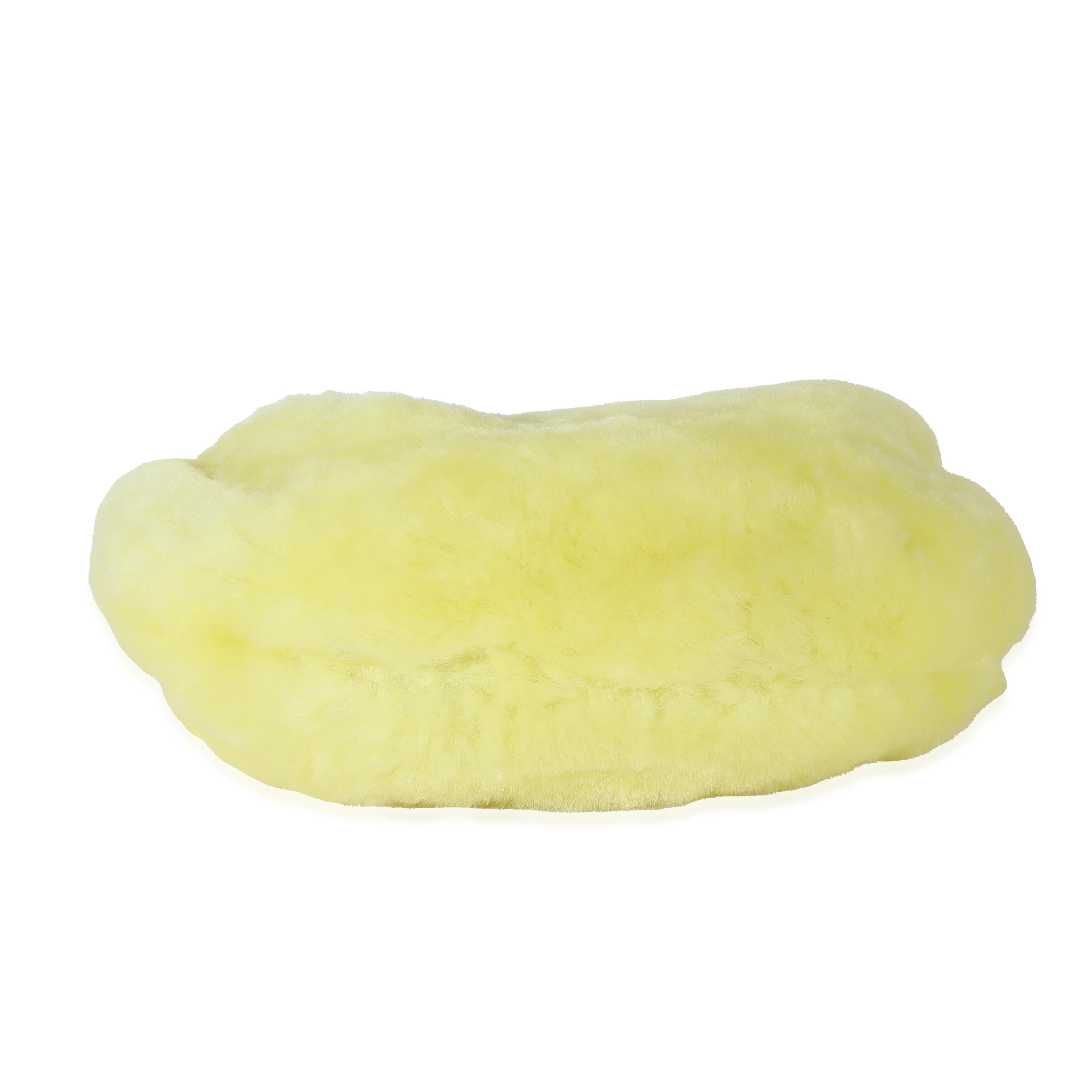 Bottega Veneta Pale Yellow Shearling Mini Jodie For Sale 2