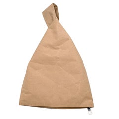 Bottega Veneta Paper Effect Calfskin Lined BV Twist Bag in Kraft