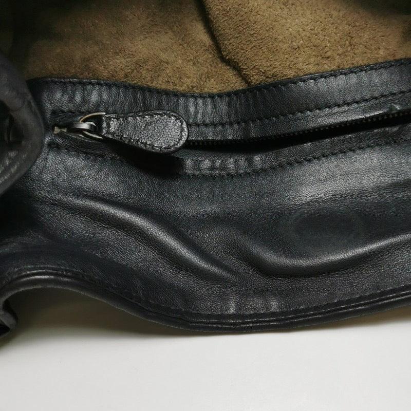 Bottega Veneta Parachute Shoulder Bag Intrecciato Black 30cm 11