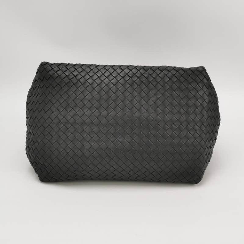 Women's Bottega Veneta Parachute Shoulder Bag Intrecciato Black 30cm