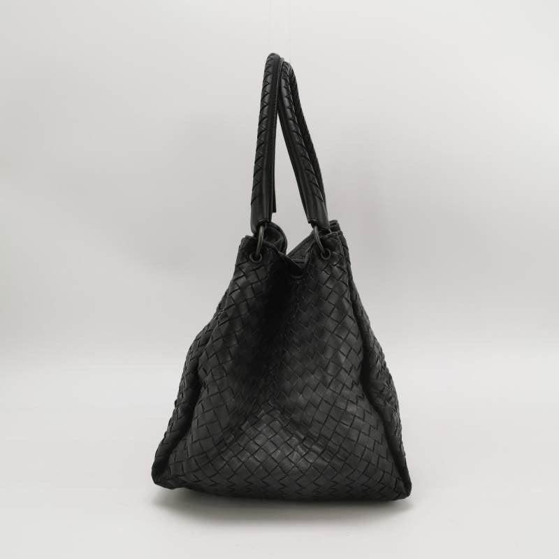 Bottega Veneta Parachute Shoulder Bag Intrecciato Black 30cm 1