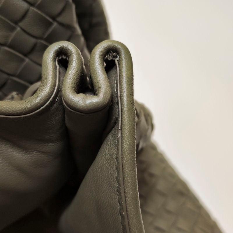 Bottega Veneta Parachute Shoulder Bag Intrecciato Dark Green 33cm 7