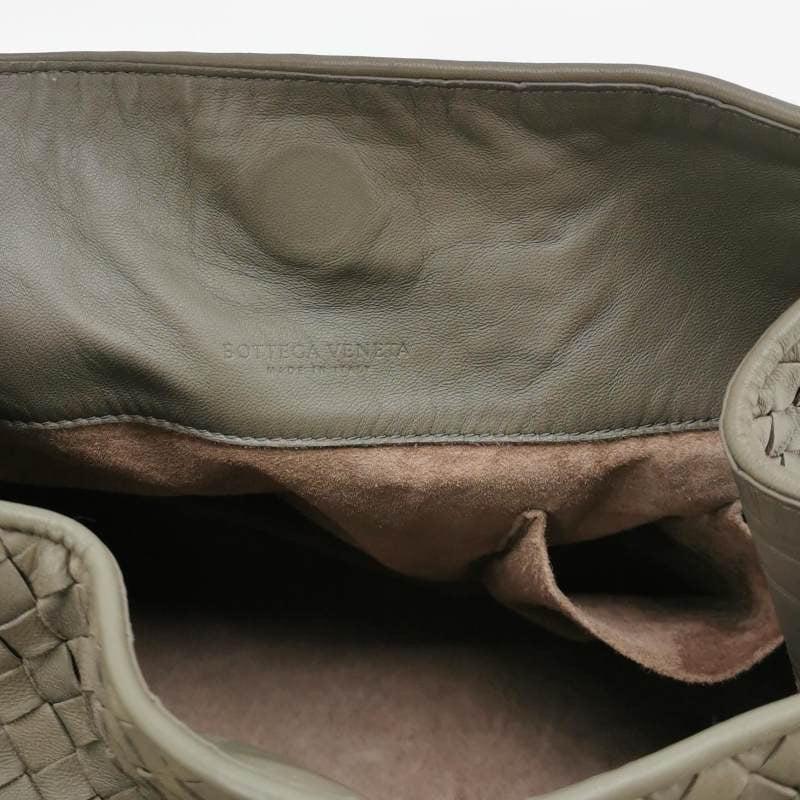 Bottega Veneta Parachute Shoulder Bag Intrecciato Dark Green 33cm 3