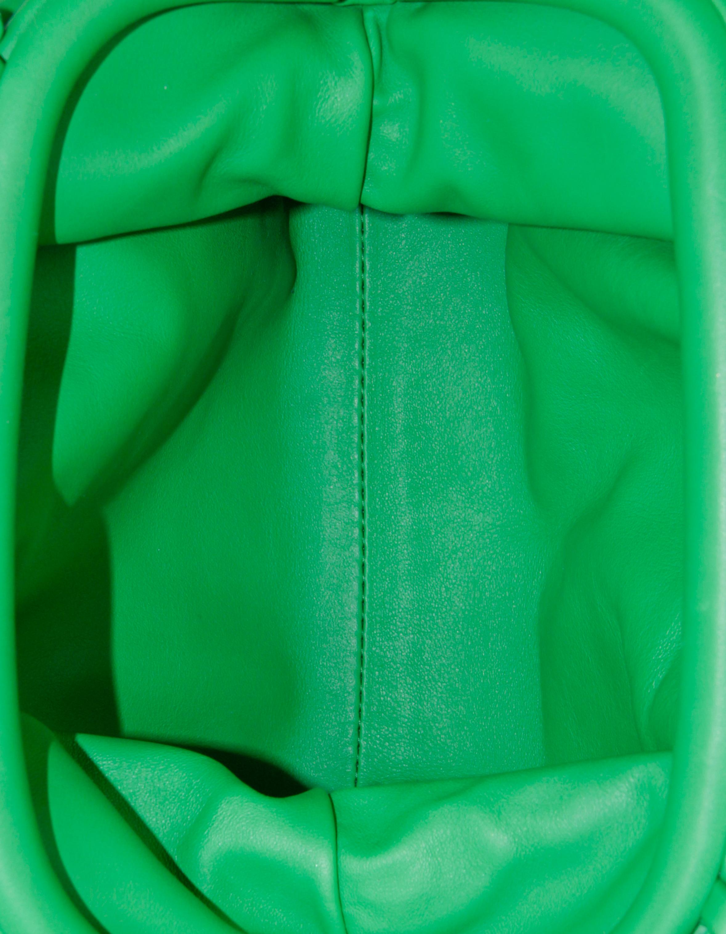 Women's Bottega Veneta Parakeet Green Butter Leather The Mini Pouch Crossbody Bag