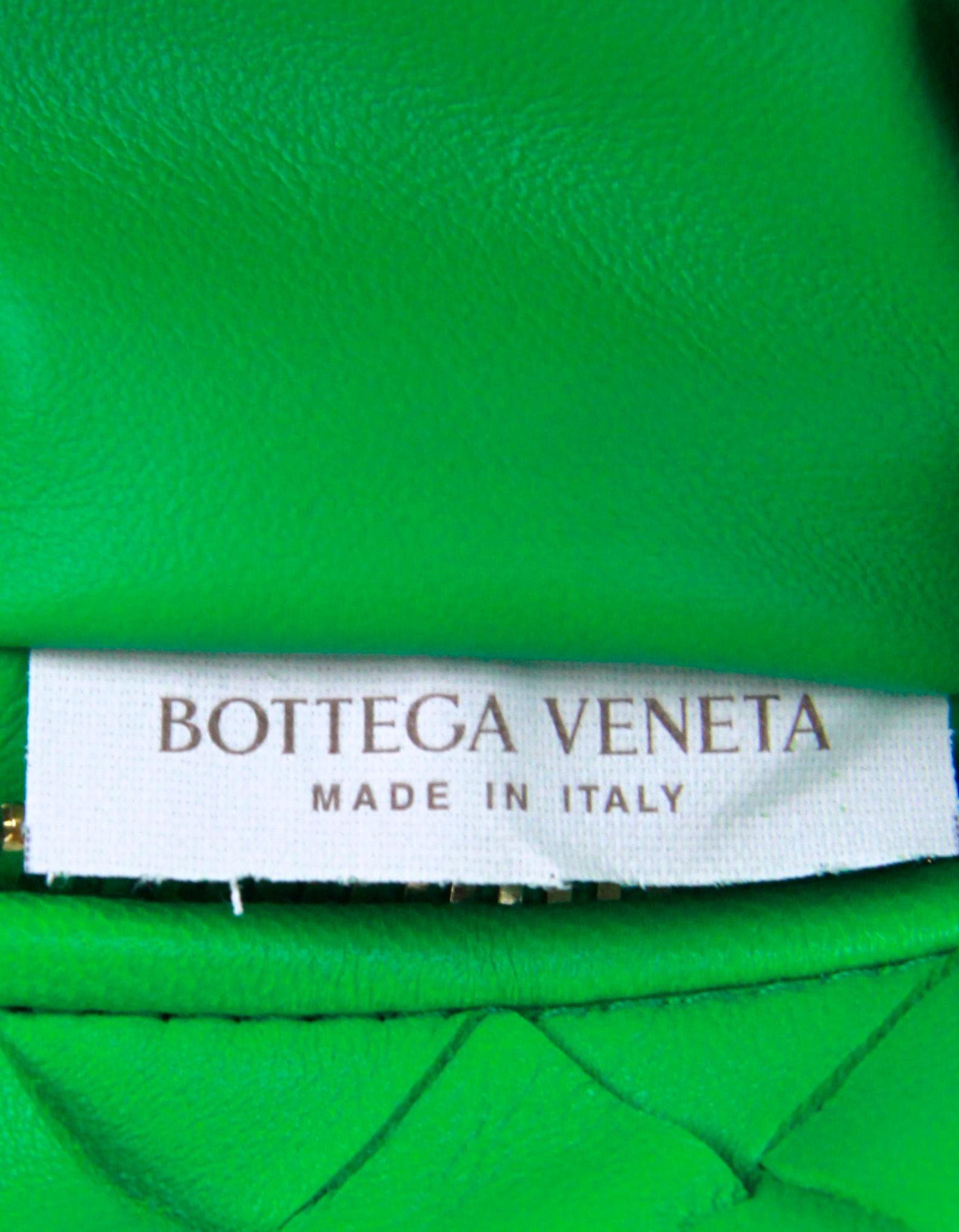 Women's Bottega Veneta Parakeet Green Leather Mini Jodie Hobo Bag