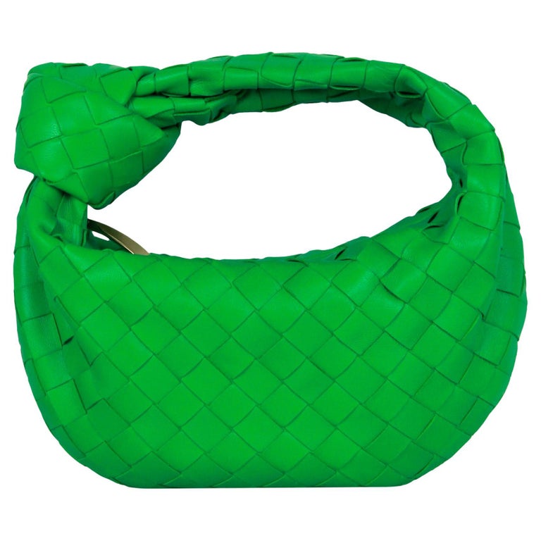 Bottega Parakeet Green Leather Mini Jodie Hobo Bag at 1stDibs