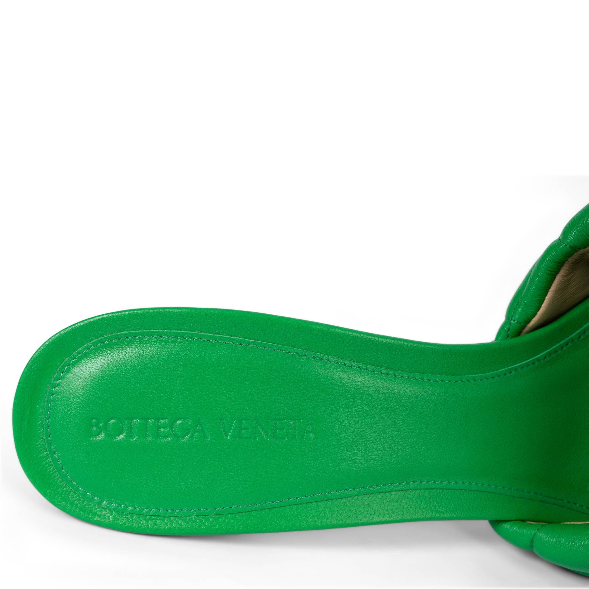 Bottega Veneta Parakeet verde in pelle PADDED MULE Sandali Scarpe 42 fit 41 in vendita 1
