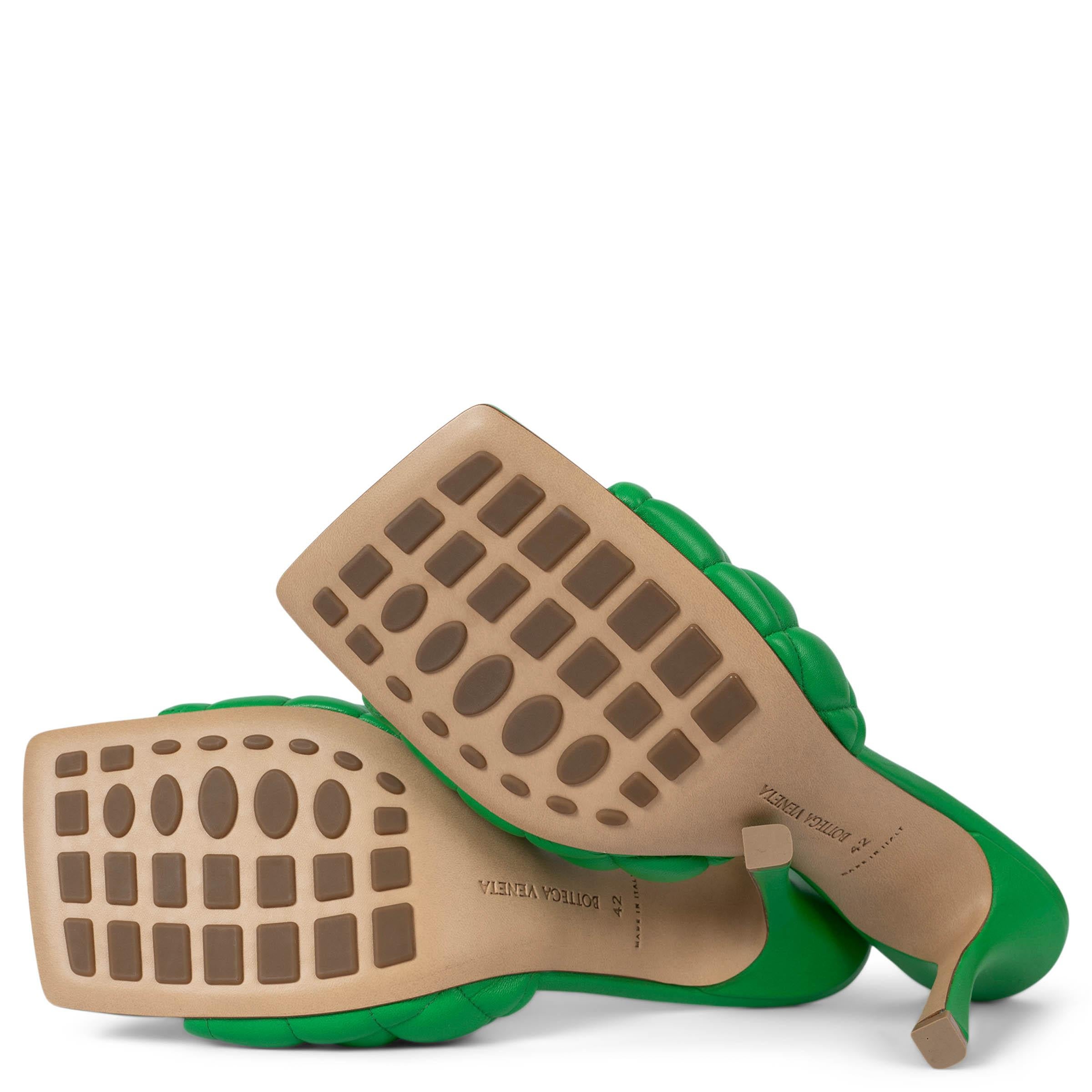 Bottega Veneta Parakeet verde in pelle PADDED MULE Sandali Scarpe 42 fit 41 in vendita 2