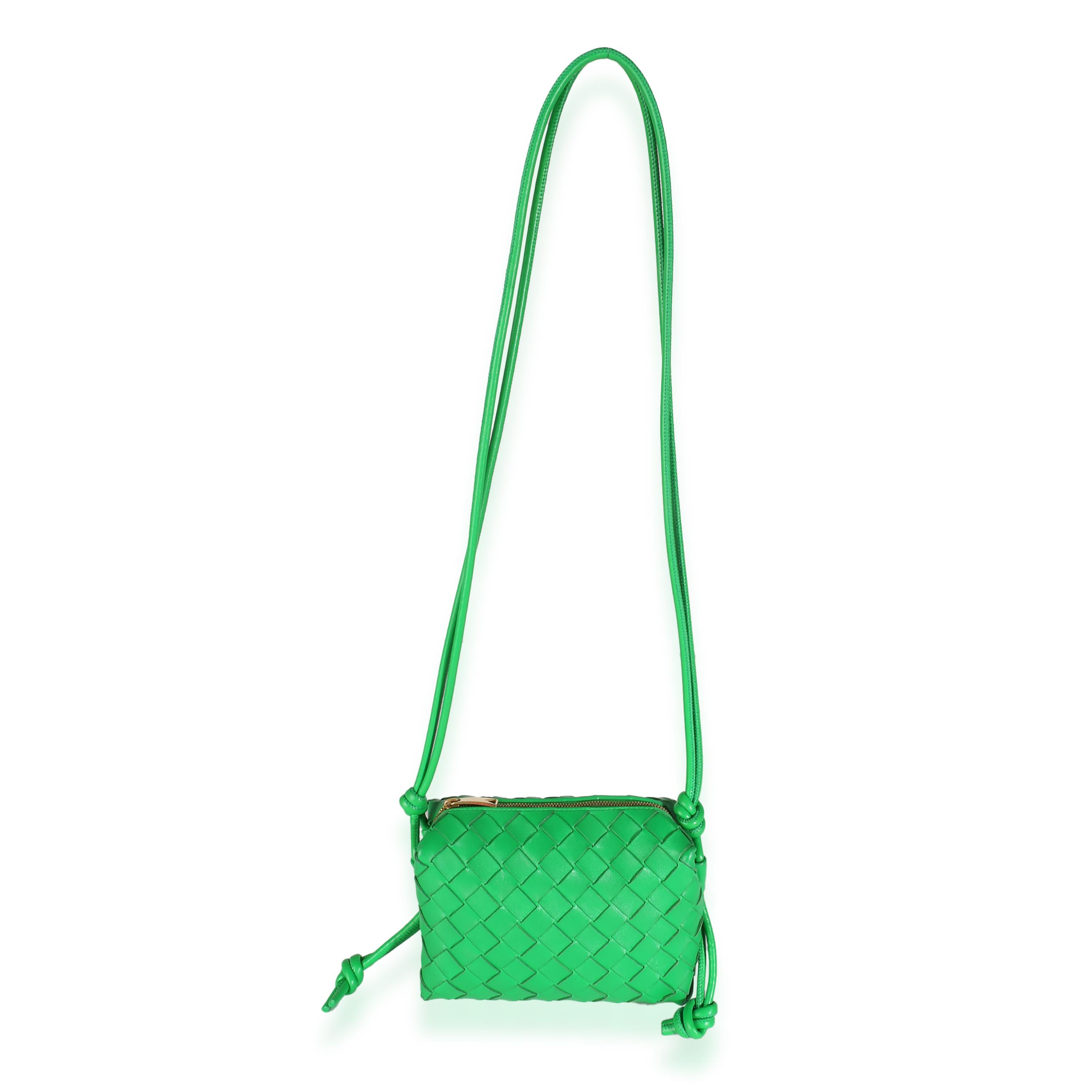 Bottega Veneta Parakeet Intrecciato Nappa Mini Loop For Sale 1