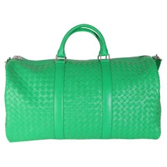 Bottega Veneta Parakeet Nappa Intrecciato Large Duffle Bag