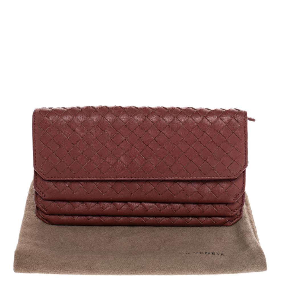 Bottega Veneta Pastel Red Intrecciato Leather Multi Wallet 5