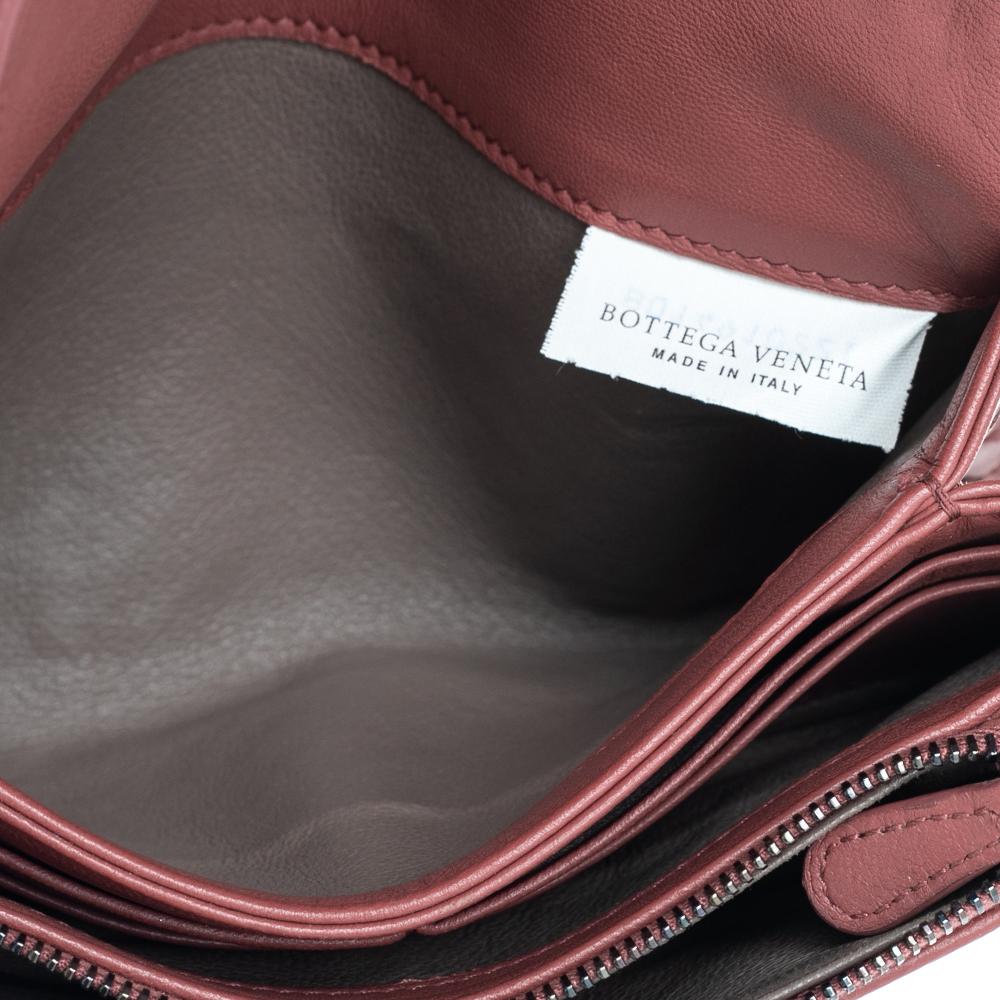 Bottega Veneta Pastel Red Intrecciato Leather Multi Wallet 1