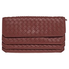 Bottega Veneta Pastel Red Intrecciato Leather Multi Wallet