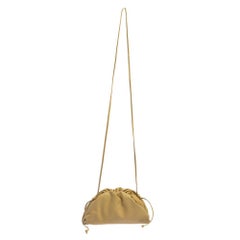 Bottega Veneta Pastel Yellow Leather Mini The Pouch Shoulder Bag