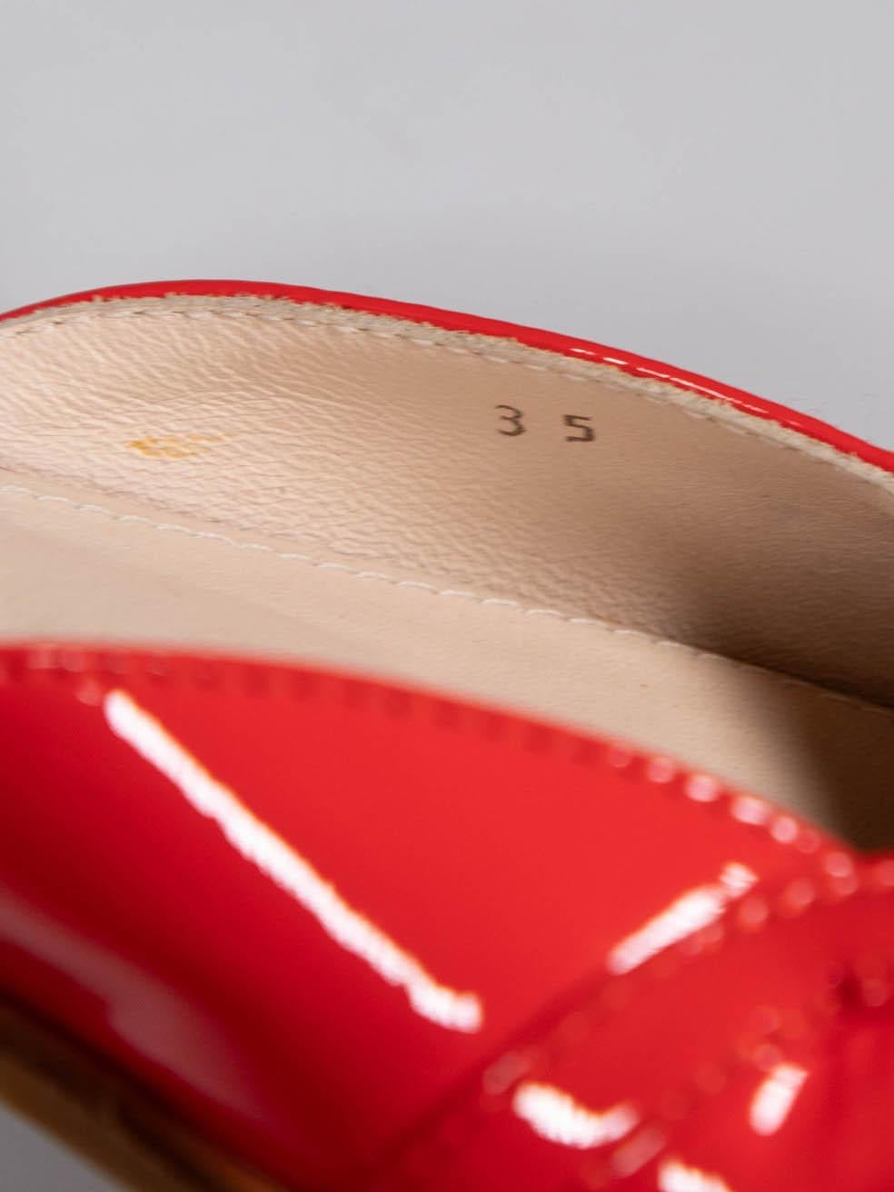 Bottega Veneta - Chaussures plates à œillets en cuir verni, taille IT 35 en vente 5