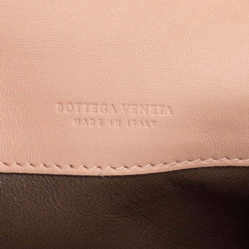Women's Bottega Veneta Peach Intrecciato Leather Continental Wallet