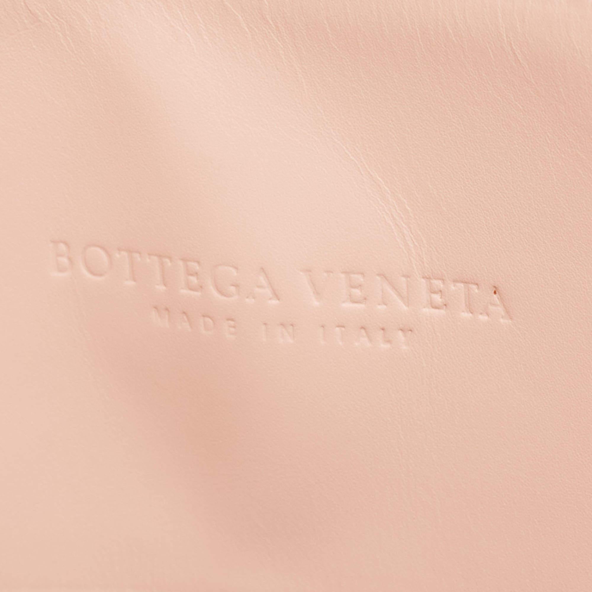 Bottega Veneta Peach Intrecciato Leather Medium Roma Tote 1