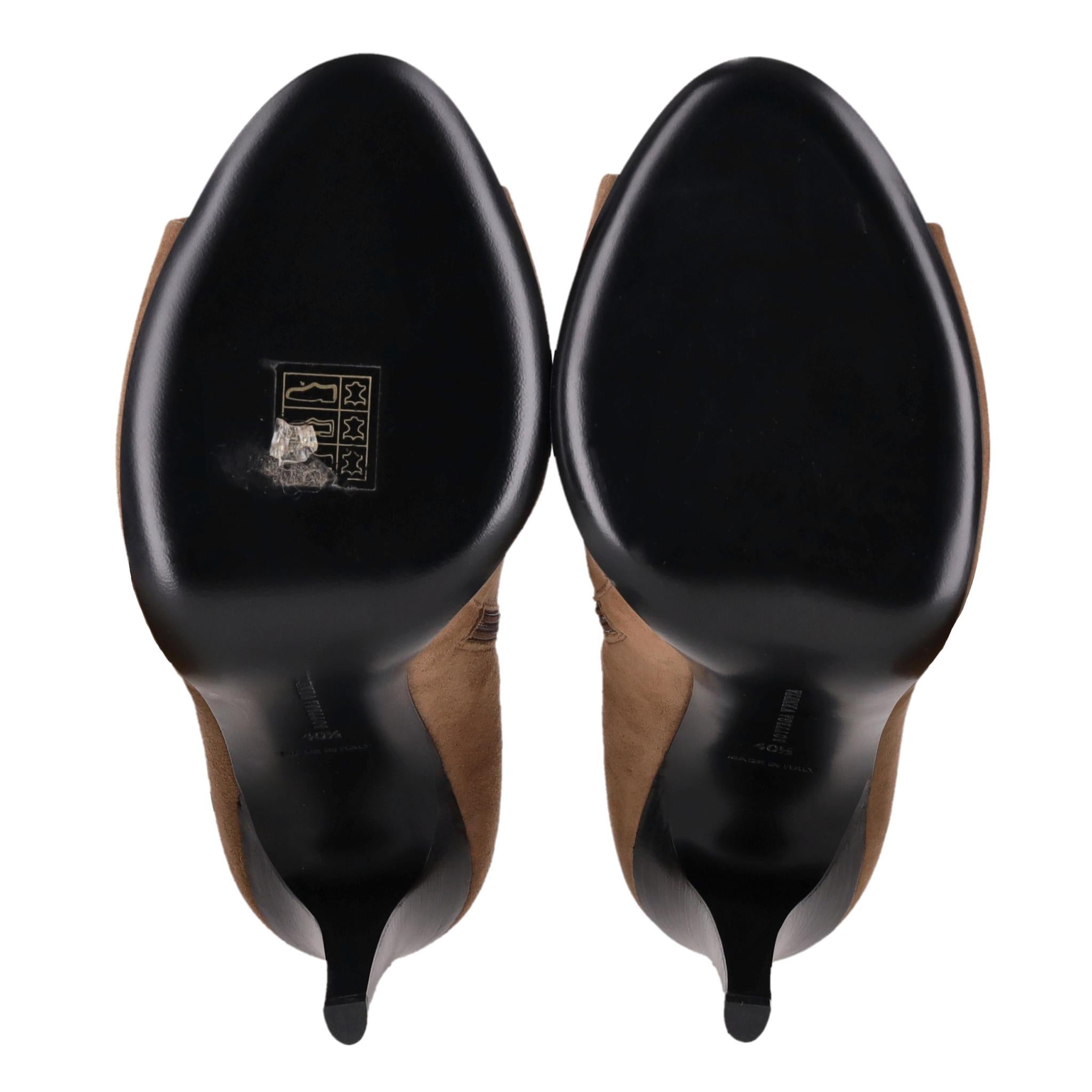 Bottega Veneta Peep Toe-Stiefel aus Wildleder im Angebot 1