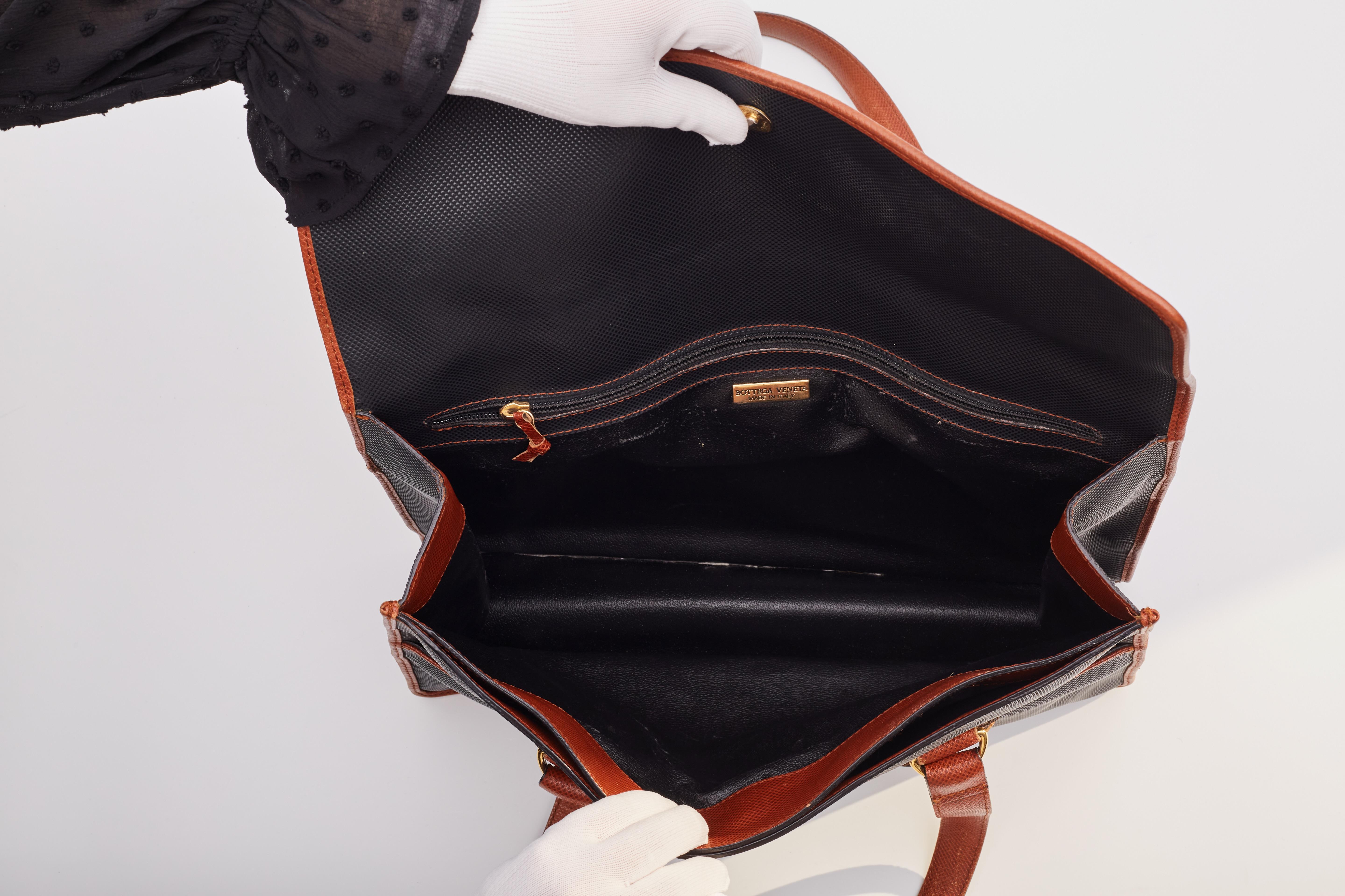 Bottega Veneta Perforated Leather Black Marco Polo Tote Brief Bag 6