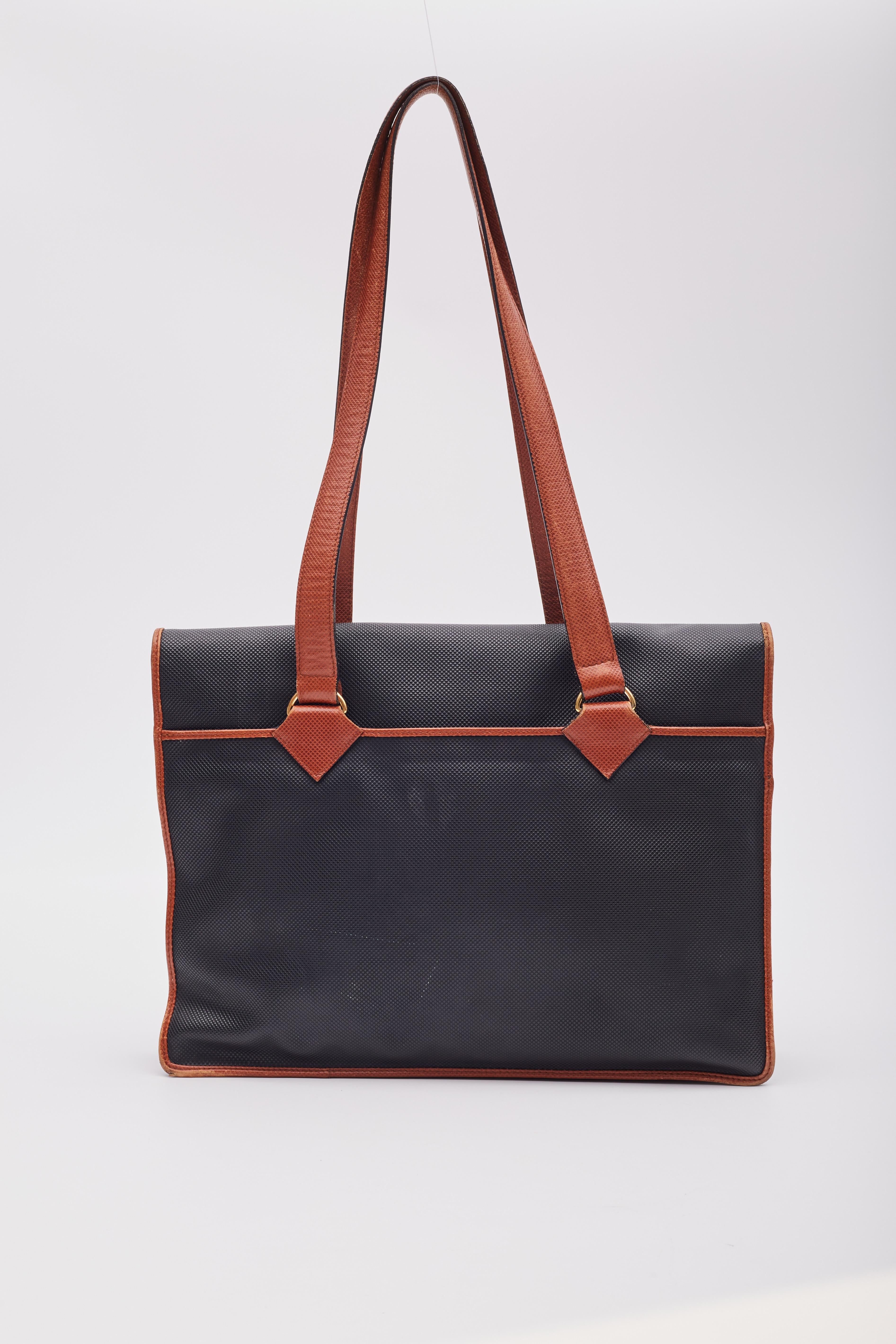Bottega Veneta Perforated Leather Black Marco Polo Tote Brief Bag 1