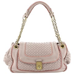 Bottega Veneta Pergamena Flap Shoulder Bag Intrecciato Nappa Medium