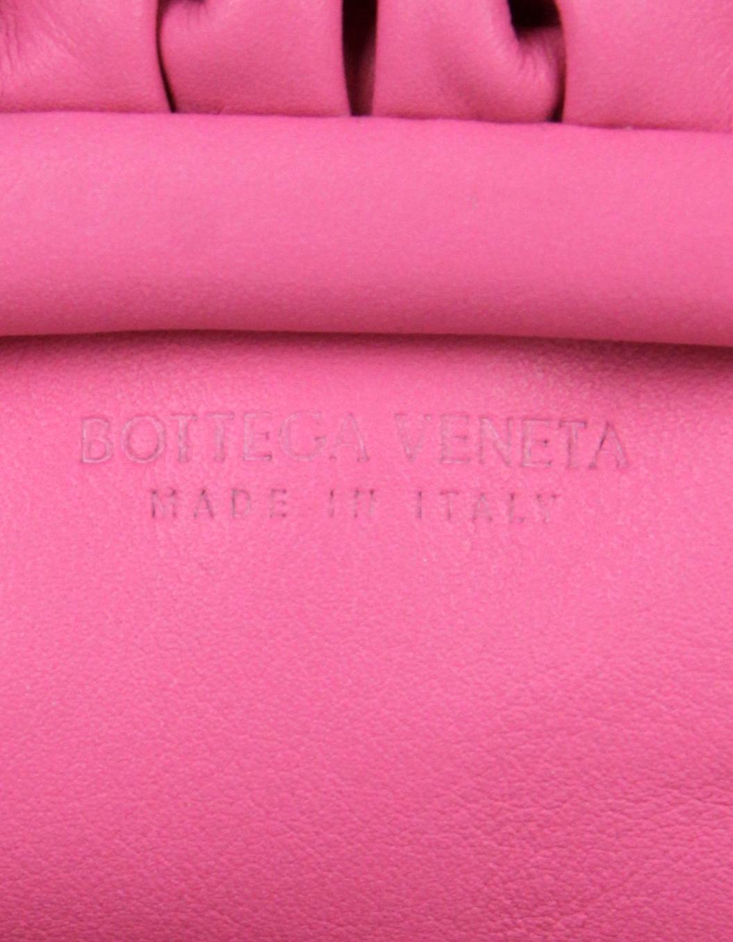 Bottega Veneta Pink Butter Leather The Mini Pouch Crossbody Bag In Excellent Condition In New York, NY