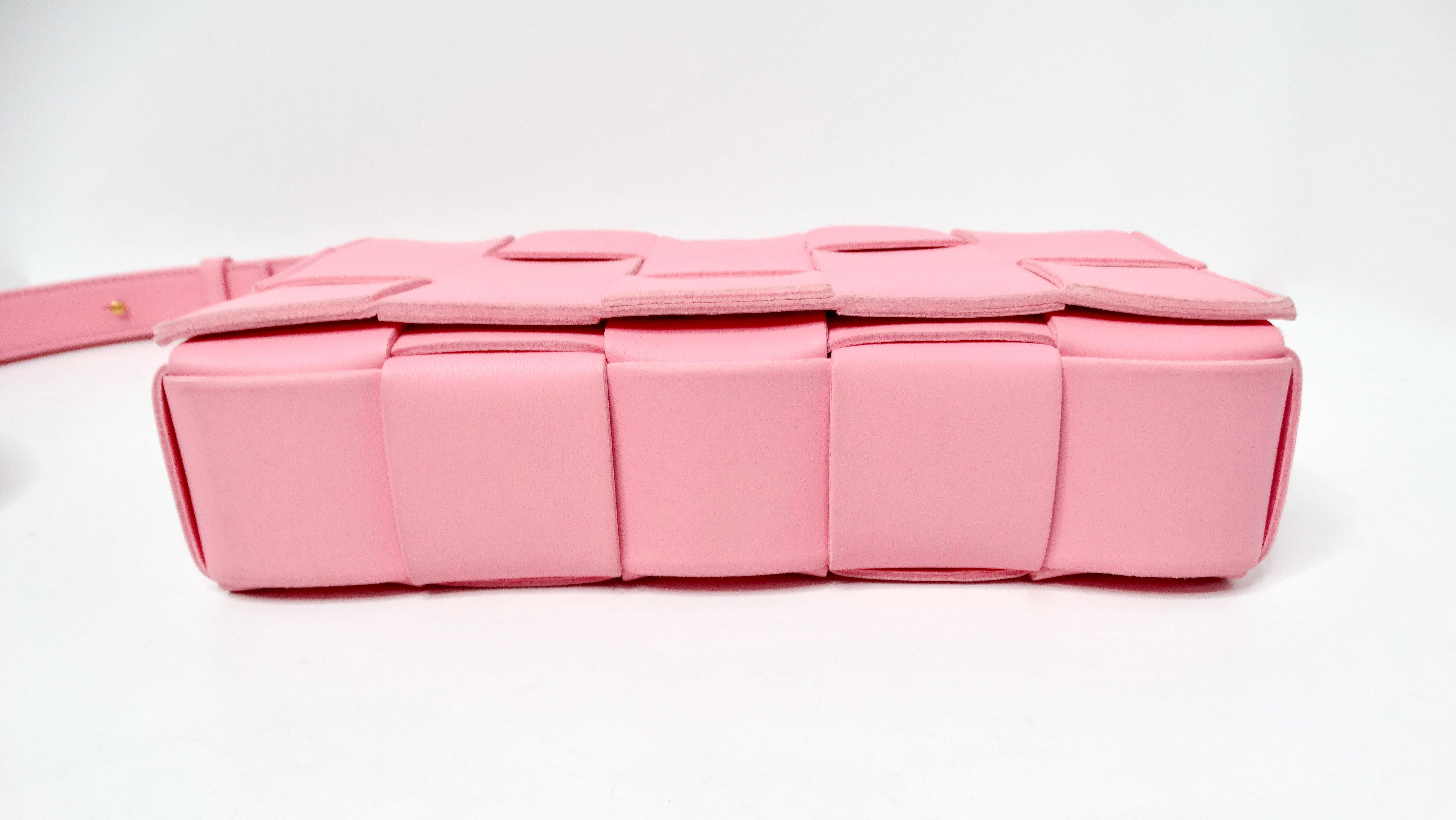 Bottega Veneta Pink Cassette Leather Crossbody Bag 1