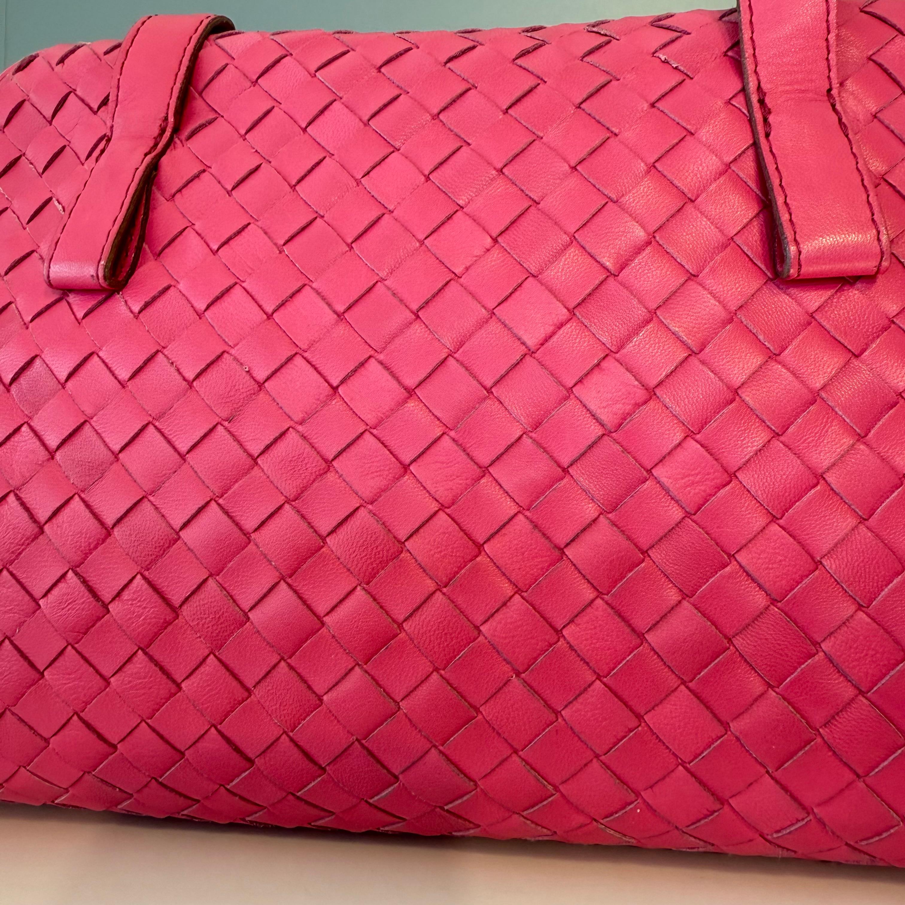 Bottega Veneta Pink Intrecciato Bag For Sale 1